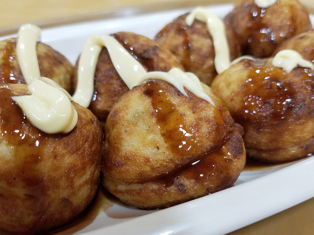 上越市アコーレ内フードコート サンテオレ ２種類選べるたこ焼きのうち たこふわ を選びました 妙高 上越グルメ日記