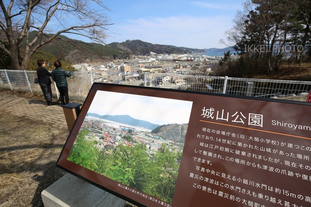 確かに家が密集し、大勢の人々が生活していた＝2019年3月 城山公園で