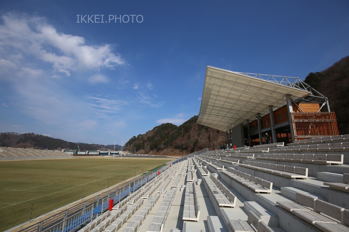 ラグビーワールドカップが開催される、釜石鵜住居復興スタジアム