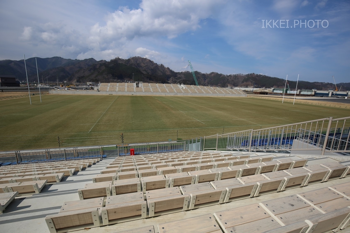客席より＝2019年3月 釜石鵜住居復興スタジアムで