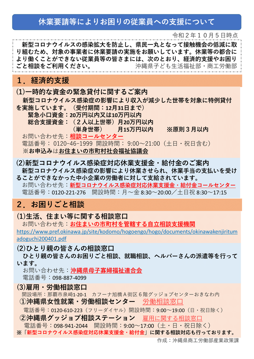 九州 沖縄地方 個人向け制度情報 沖縄県 熊本県 鹿児島県 長崎県 個人 事業者 コロナ特例支援助成情報