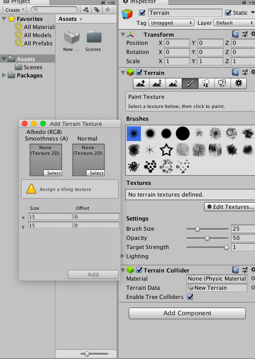 f:id:n-kiyo:20181223221414p:plain Unity,unity,ユニティ,Terrain,地形,地面,GameObject,画像,説明,物理エンジン,物理,天候,大地,テライン,初心者,簡単,テクスチャ,基本,基礎,操作,草,木,空,変更,変える,色,複数,選択,わからない,変えかた,かた,チュートリアル,わかりやすい,分かる,分かりやすい,優しい,やさしい,易しい,親切,変えたい,物理エンジン,初めて,きほん,きそ,うにty,ゆにてぃ,ユニティー,花