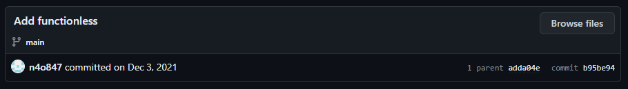 Functionless のコミット (Dec 3, 2021)