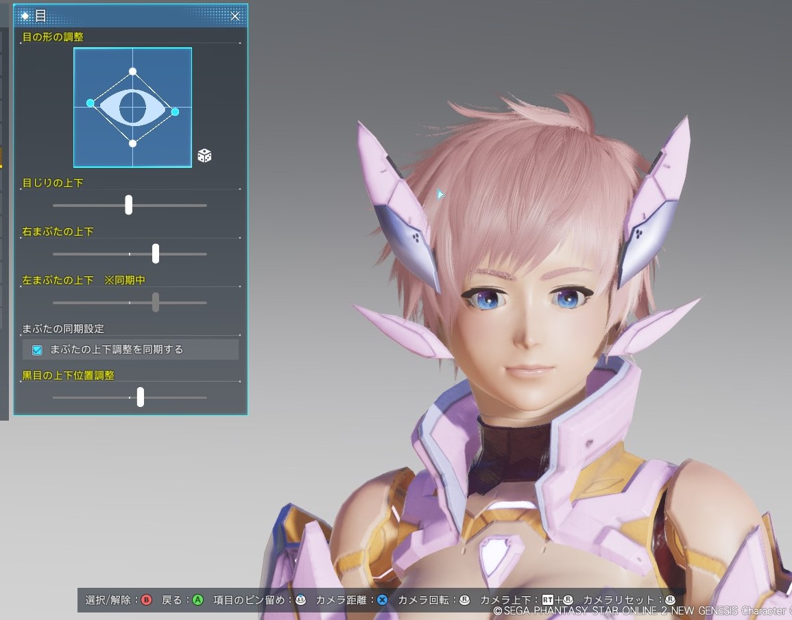 Pso2キャラクリ 細かな顔の調整 を細かく見てみる ファンタシーってなに