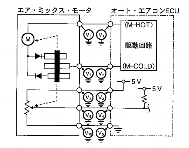 オート エアコンのエア ミックス モータ回路の故障診断に関する記述 平成30年3月実施１級小型問題39 自動車整備士試験勉強 始めました