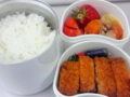 [2010][ごはん]今日は嫁さんが作ってくれた弁当♪。