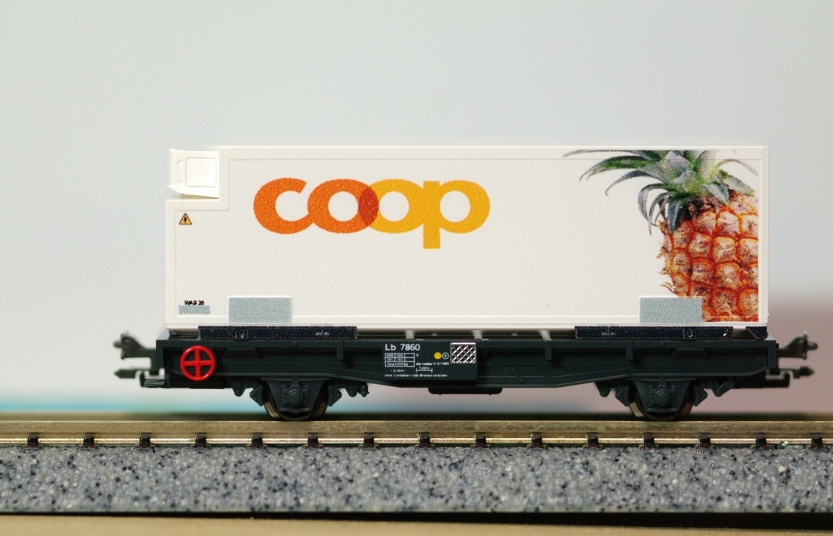 KATO レーティッシュ鉄道のコンテナ貨物 記念撮影 1 - スイス・レー