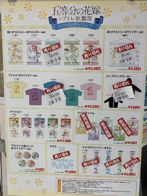 五等分の花嫁」ホワイトデー缶バッジをコンプリート目指してみた