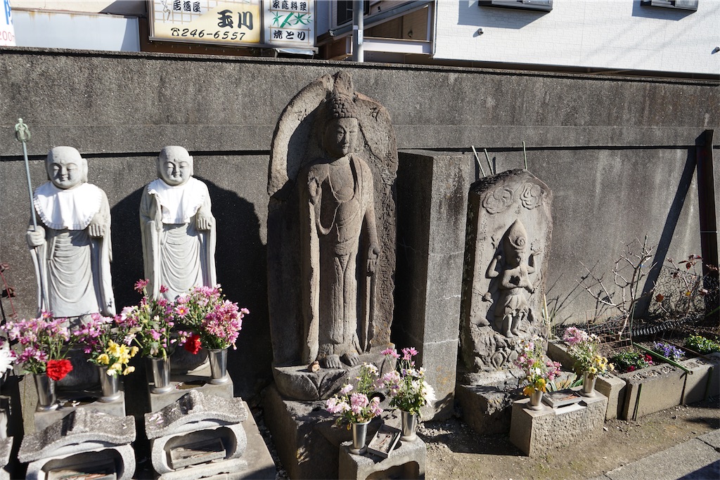 神奈川県の庚申塔 #47（川崎市川崎区大島4丁目・了延庵） - 石仏