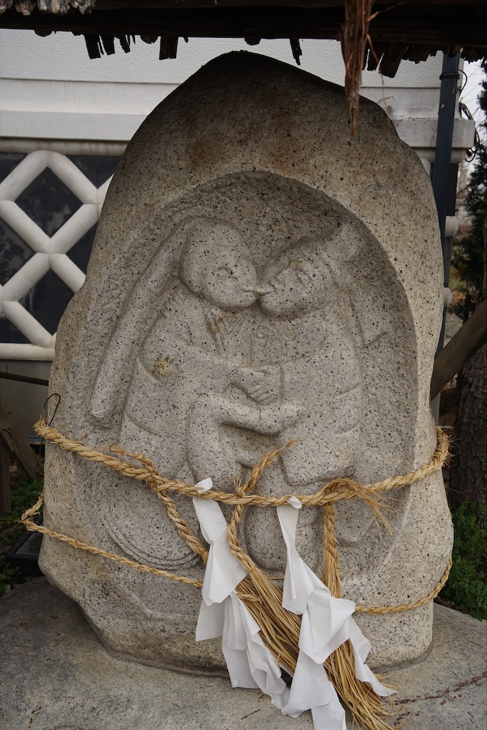 接吻双体道祖神塔（安曇野市穂高柏原・路傍） - 石仏石神を求めて