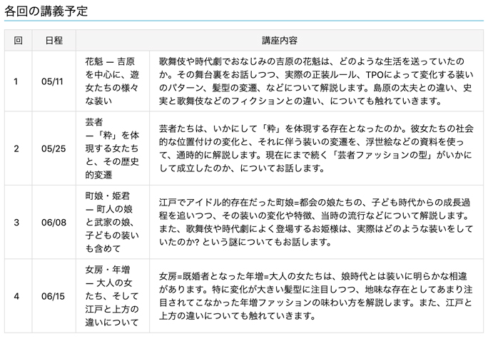 江戸キモノ講座