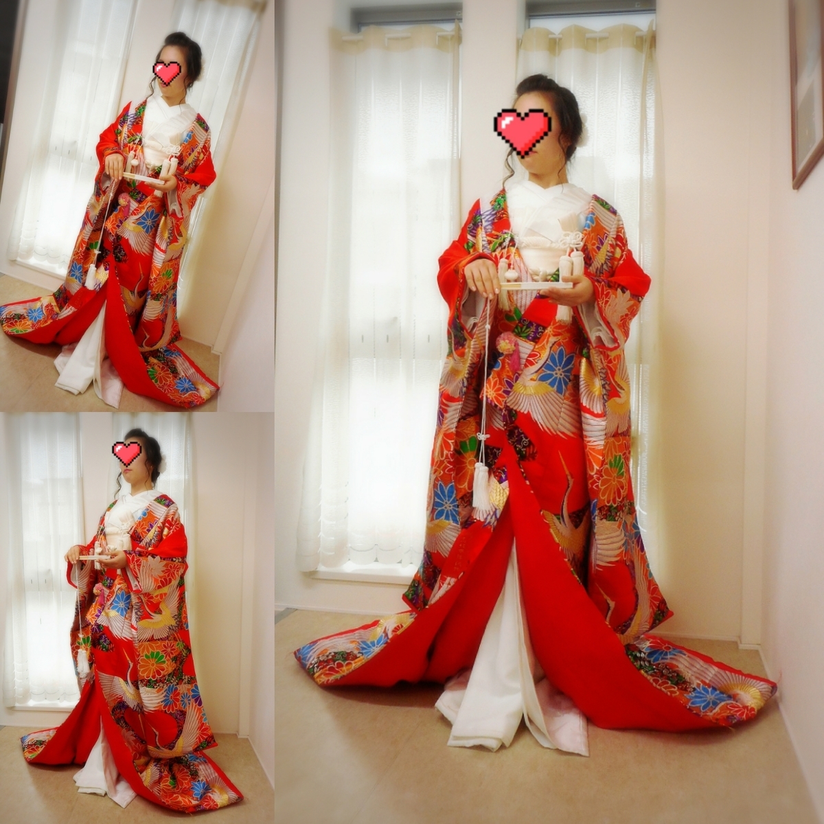 花嫁着付けモデルモニターさんです 白無垢 色打掛 和のものに囲まれて暮らしたい