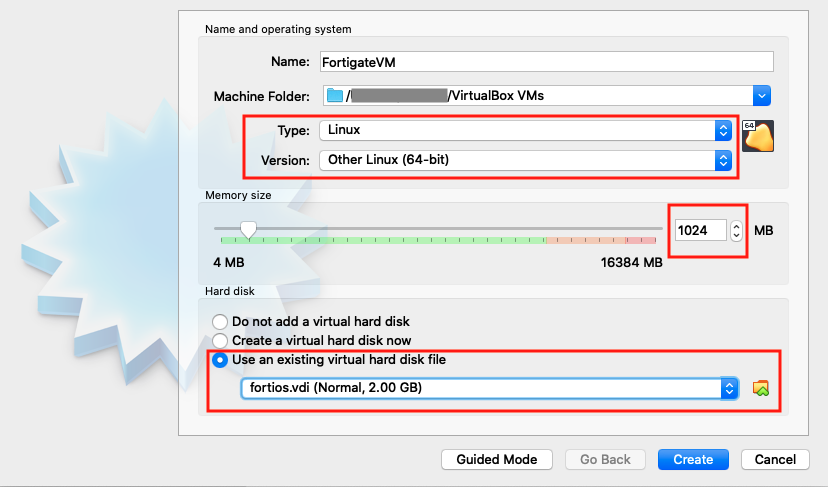 VirtualBox-FortiGate