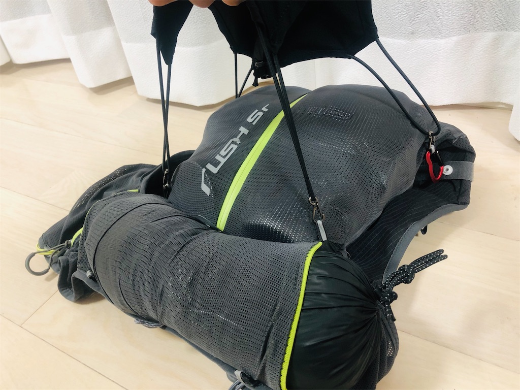 ULなテント泊のザックにも使用可能なパーゴワークス ラッシュ5Rの使用