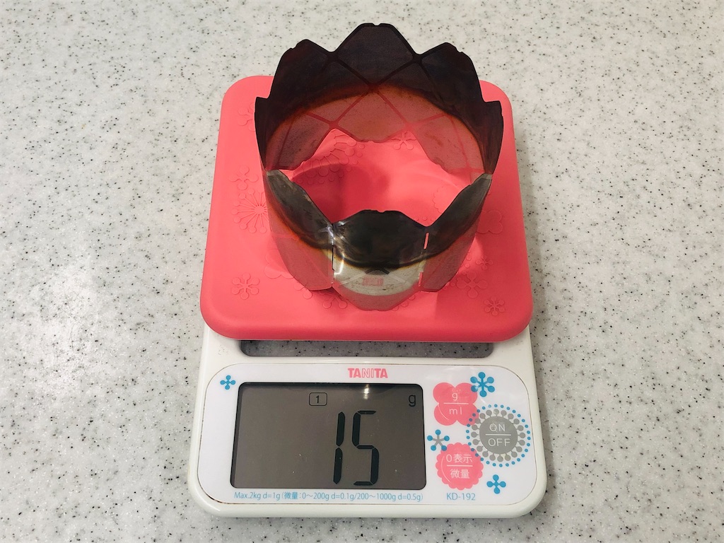 極薄な風防兼五徳 ミュニークのX-MESH STOVE LargeとSmallの使用