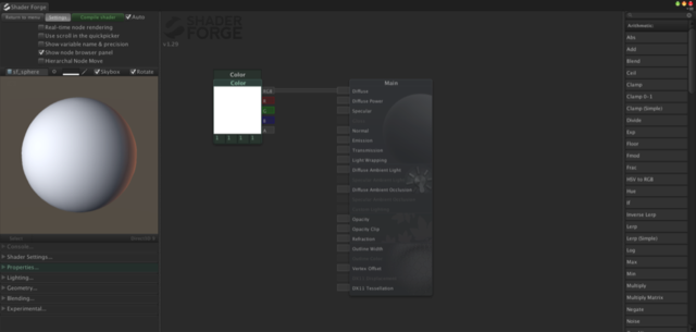 Shader Forge の基本的な使い方 強火で進め