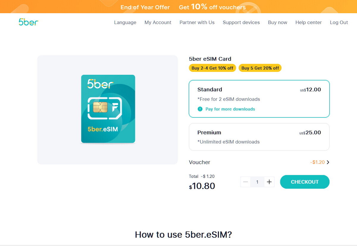 *[eSIM]5ber eSIM Cardを購入してみた - とりとめのない記録帳
