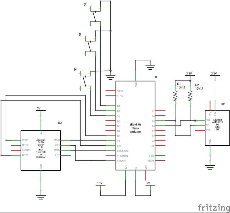 週刊中ロボ08 赤外線カメラの回路図入力 中野島ロボット