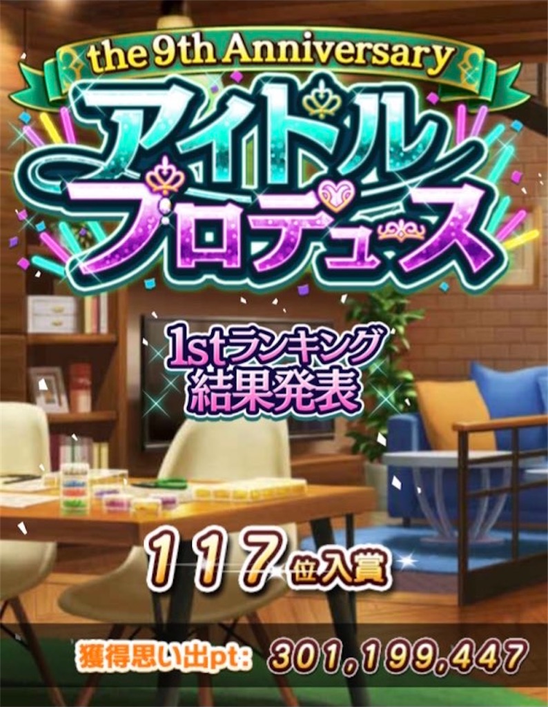 9thアニバアイプロ1st中間をスタ走りして300位内を狙った話 Nakason S Diary