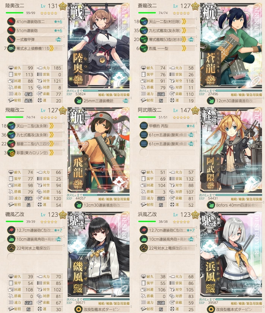 Gw期間限定 六周年出撃任務 名無し提督の艦これ日誌
