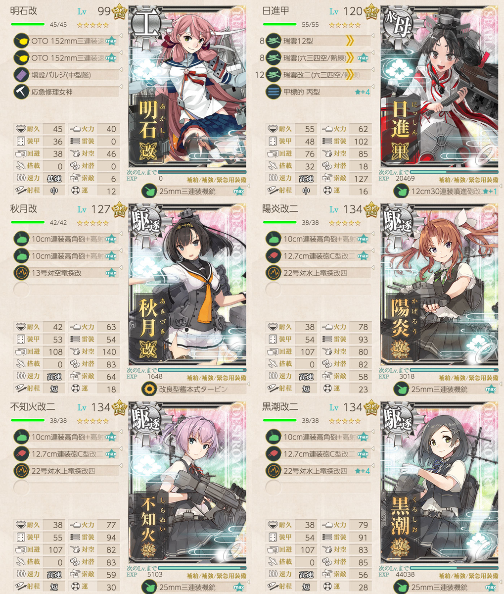 二期 イヤーリー任務 工作艦 明石 護衛任務 名無し提督の艦これ日誌 二期 イヤーリー任務 工作艦 明石 護衛任務 名無し提督の艦これ日誌