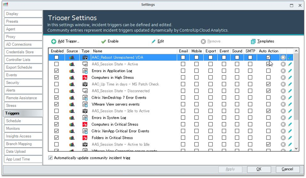 トリガーセットでアクションを自動化