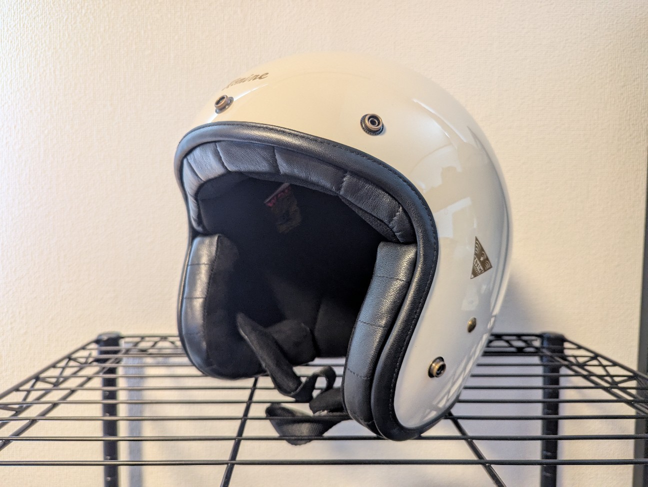 コミネ ヘルメットHK-195(Mサイズ)　Sサイズに変更可！ コミネ HK-195 ヘリテージ レザー ジェット ヘルメット KOMINE