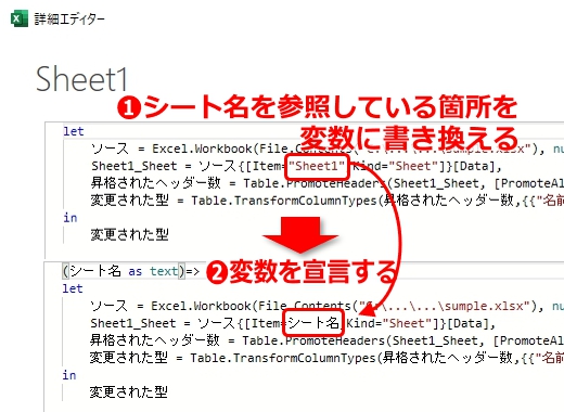 コードの書き換え