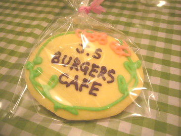 J.S.BURGERS CAFE 青山店のワークショップのおみやげクッキー