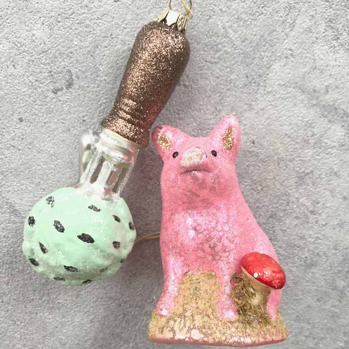 アスティエ ガラスオーナメント ピンクのブタ 新品未使用