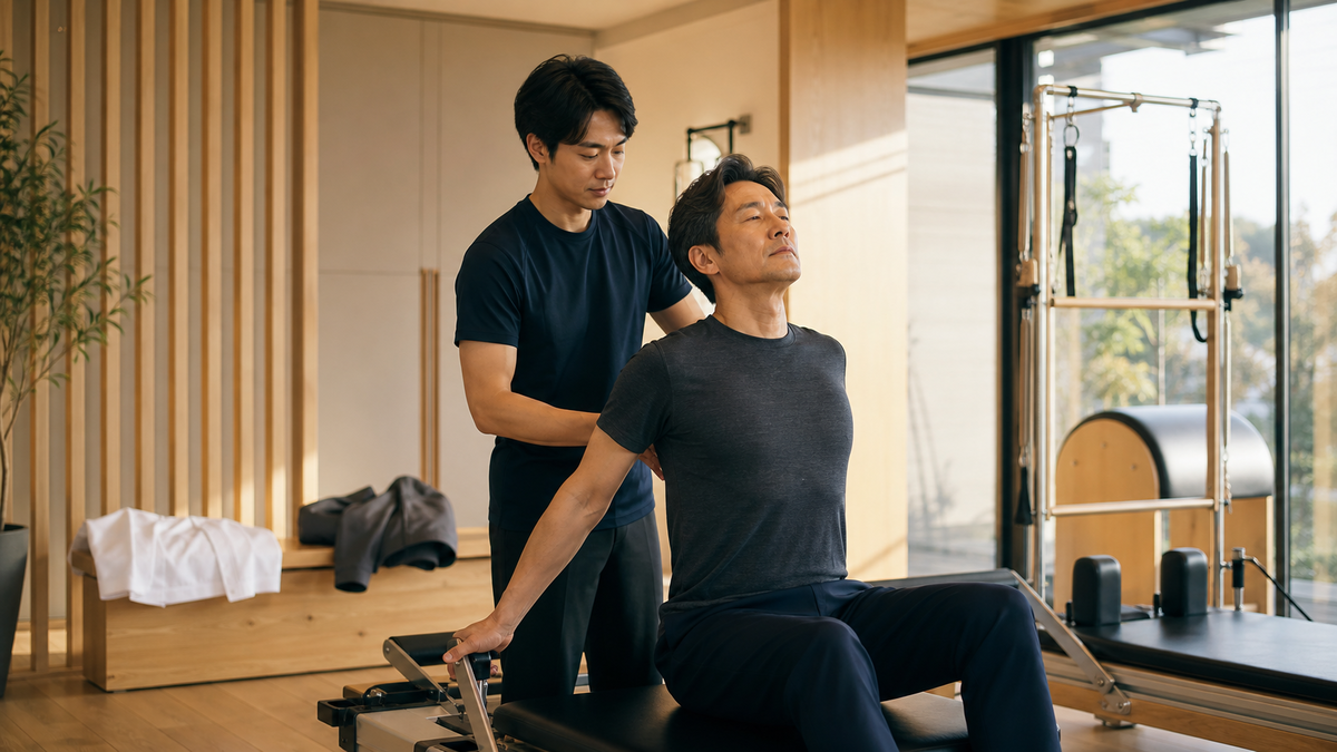 土曜診療後に肥後橋で胸を開き呼吸を整えるドクター
