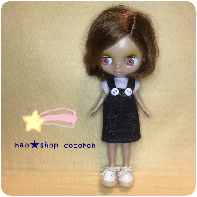 ハンドメイド ネオブライスサイズ サロペット&ヘッドリボンセット