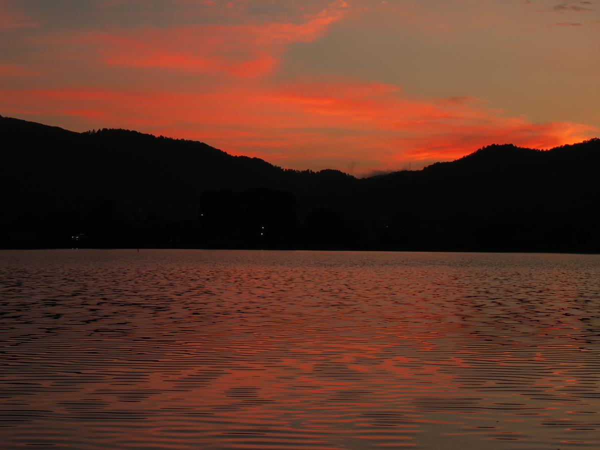 京都嵯峨 広沢池の夕景選 光つかまえて 雫と海と季節のフォトブログ