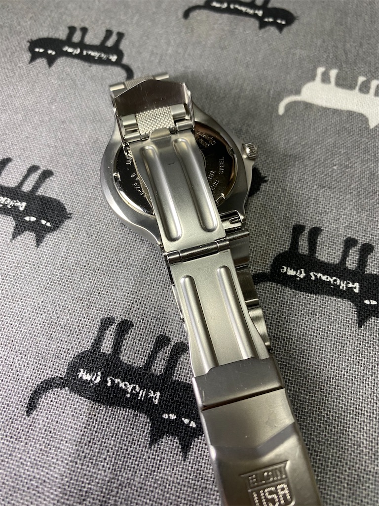 【電池交換済・レア】ELGIN　ダイバーズモデル　FK-533-A　ハーフ文字盤 電池交換済・レア】ELGIN ダイバーズモデル FK-533-A ハーフ文字