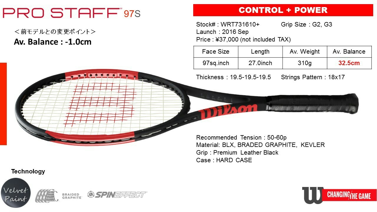 【美品】PROSTAFF 97LS 2017 290ｇ G2 硬式テニス 楽天市場】ウィルソン 2017 プロスタッフ 97lsの通販