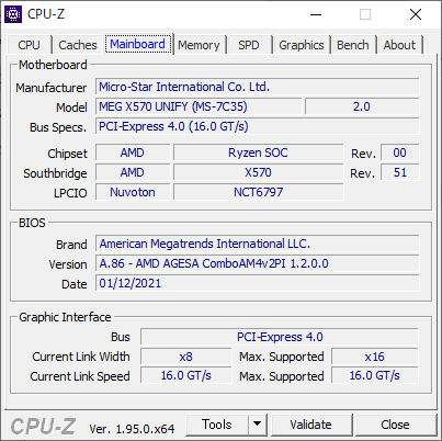 MSI MEG X570 UNIFY BIOS:7C35vA8 リリース - なろぐ2