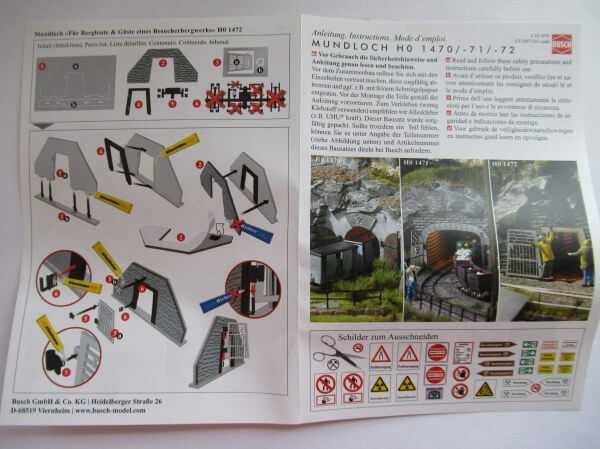 BUSCH 1470 HOf (1/87) 鉱山鉄道入口 (単線用) BUSCH 1470 HOf (1/87) 鉱山鉄道入口 (単線用)