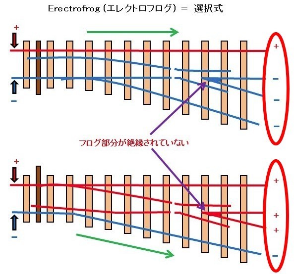 選択式(エレクトロフログ)と非選択式(インサルフログ)の3つの違いをPECOのポイントレールで解説 選択式(エレクトロフログ)と非選択式(インサルフログ)の3つの違いをPECOのポイントレールで解説