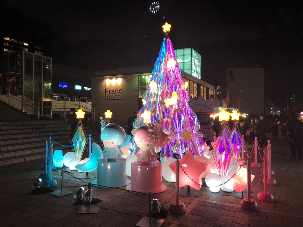 クリスマスに友人と食事 新宿から歩いたらサザンテラスのツリーを見れた なるおばさんの旅日記
