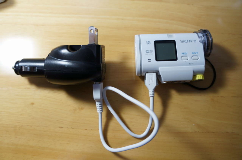 SONY HDR-AS100V アクションカム 本体 バッテリー 充電器 アクションビデオカメラHDR－AS100Vへの電源供給