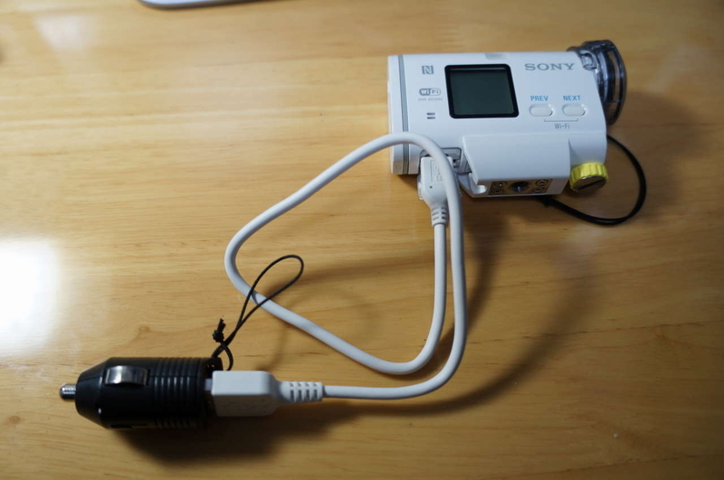 アクションビデオカメラHDR－AS100Vへの電源供給