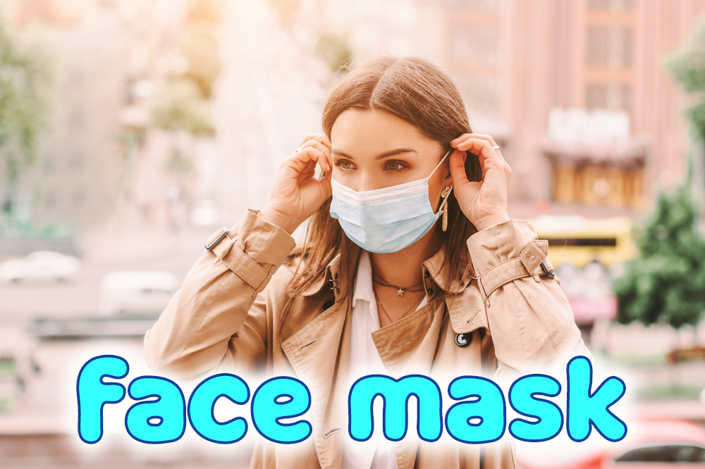 face mask、オンライン英会話、ネイティブキャンプ