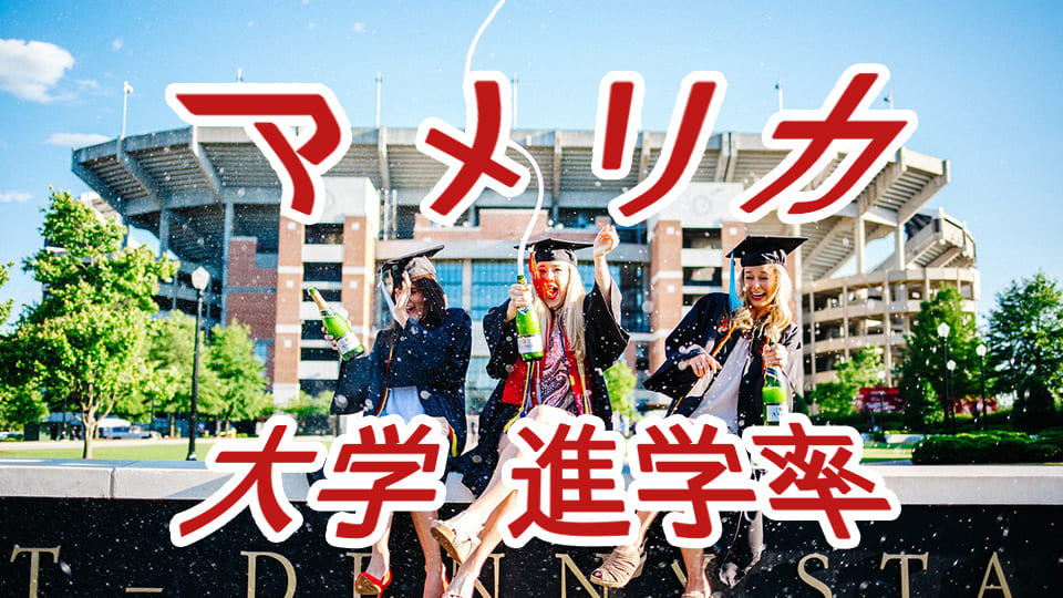 アメリカ、大学、進学率、ネイティブキャンプ、オンライン英会話