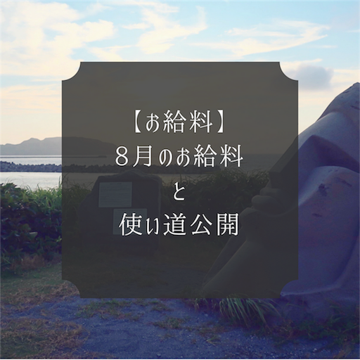 018年8月のお給料と使い道公開! f:id:natsupocha:20180825082422p:image