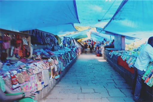 There are a lot of souvenir shop both sides of street !!