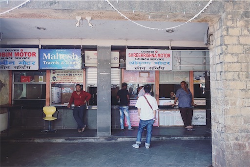 Ticket counter infront of the entrance.