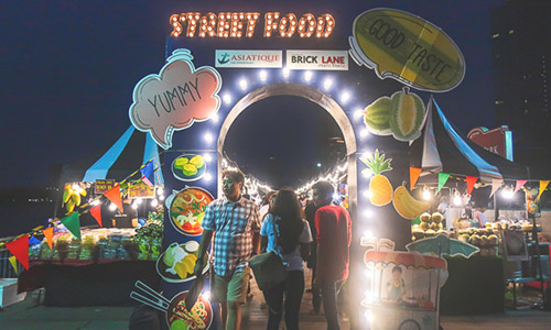 Thai food on the riverside stalls