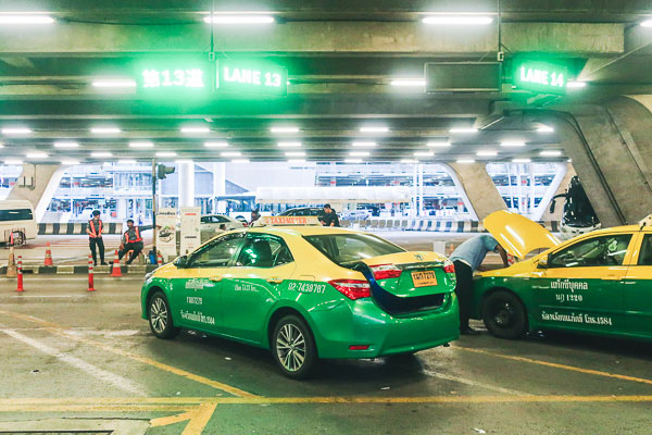 take a taxi on a number printed on paper
