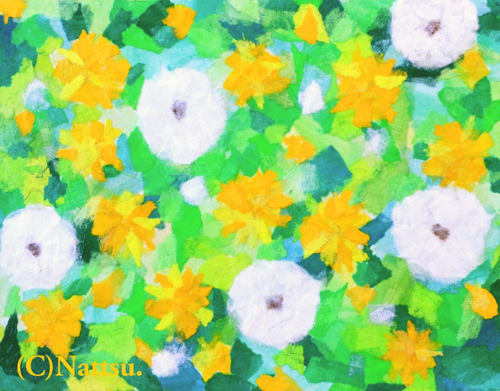 新作 Dandelion 半紙コラージュ作品紹介 半紙コラージュアーティストnattsu の手記 新作 Dandelion 半紙コラージュ作品紹介 半紙コラージュアーティストnattsu の手記