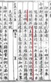 [国内][中国]中国・明代の『石泉山房文集』。赤線を引いた一節に赤嶼（大正島）が